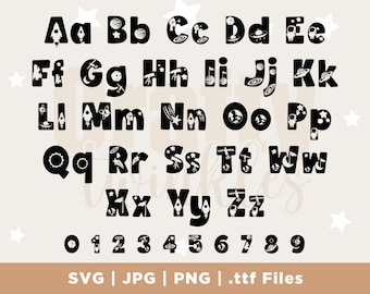 Space Alphabet SVG Font, Numbers, Planets (digital Download) - Etsy