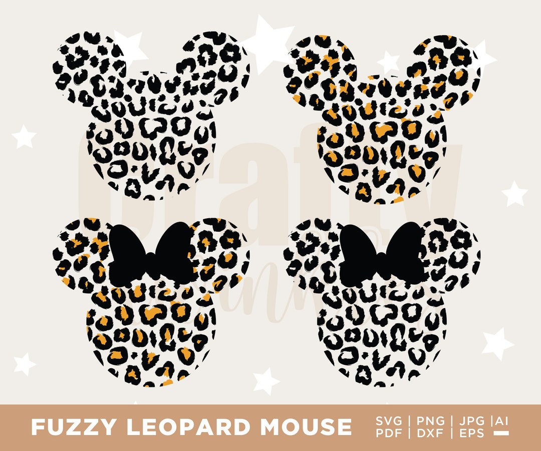 Leopard Mouse SVG, Mouse Head Cheetah Leopard, Fuzzy Mouse Cheetah Svg ...