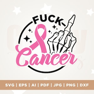 Fuck Cancer svg, Fuck Cancer Skeleton Hand middelvinger Svg, Png, Svg, sublimatie, silhouet, Fuck Cancer, Cancer Sucks Png, Cancer Svg