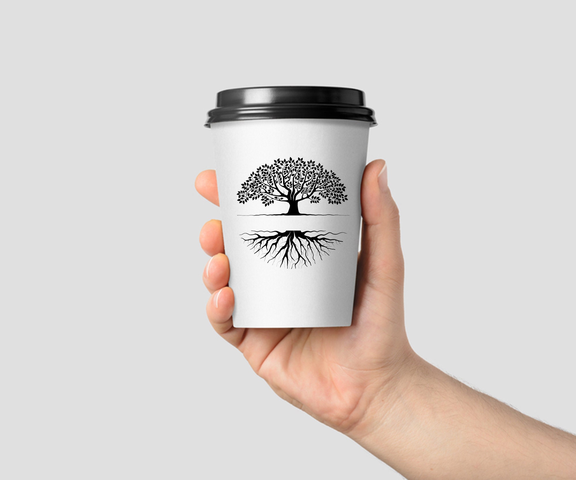 Split Tree Monogram SVG, Split Monogram Tree of Life, SVG Cut File ...