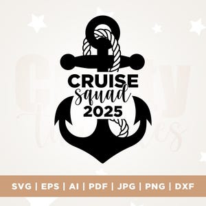 Cruise Squad 2025, zomer familiecruise, familieshirt, gesneden bestand, Cricut, cruise SVG-bestand knippen, png, svg, sublimatie, silhouet, bestand knippen