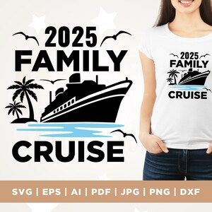 Crociera in famiglia SVG, Viaggio in famiglia, Vacanza estiva in famiglia SVG, Cricut, Maglietta da crociera, Vacanze estive 2025, Sublimazione, Nave da crociera SVG