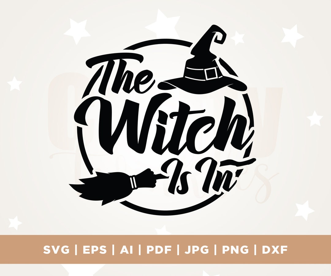 The Witch is in Svg, Halloween Door Hanger Svg, Halloween Door Sign Svg ...