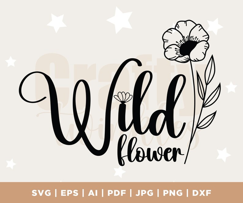Wild Flower Svg Floral Svg Flower Svg Flowers Clipart - Etsy