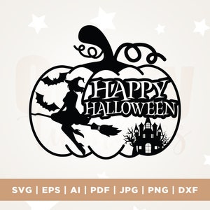 Happy Halloween Pumpkin svg, Halloween Glowforge SVG, laser cut files, Halloween Laser Files, Cricut, Png, Svg, sublimation, Glowforge laser