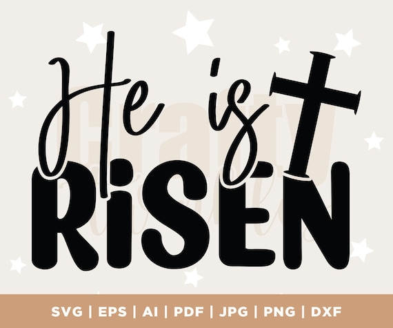 He Is Risen SVG, Jesus Easter SVG, Digital Download Easter, Sublimation PNG, He is Alive svg, Jesus graphic tee design, Silhouette, Cricut