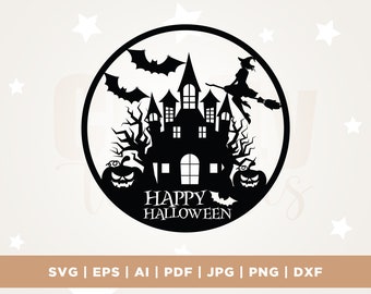 Happy Halloween sign svg, Halloween Sign SVG, Halloween Laser Files, Happy Halloween svg, Cricut, Png, Svg, sublimation, laser cutting