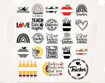 Teacher Sublimation Bundle, Teacher Shirt Png Bundle, Boho Teacher Svg Png Bundle, Teacher Png Bundle, Teacher Appreciation Bundle, Teacher