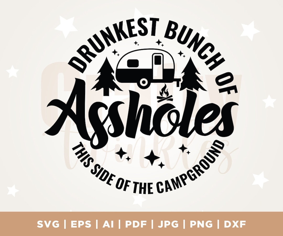 Personalized Camping Door Sign - Gift Idea For Camping Lover/Family - Drunkest Bunch Of Assholes This Side Of The Campground main image 0