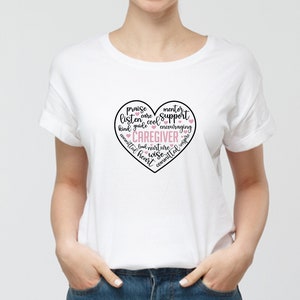 Heart of a Caregiver Svg, Carer Svg, Heart Svg, Shirt, Caregiver Svg ...