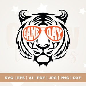Tigers svg, Bengals svg, Game Day sunglasses, football shirts, Cricut, Png, Svg, sublimation, basketball mascot, shirt svg, vinyl cut file
