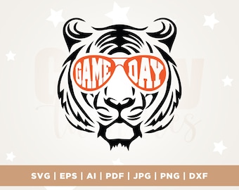 Tigers svg, Bengals svg, Game Day sunglasses, football shirts, Cricut, Png, Svg, sublimation, basketball mascot, shirt svg, vinyl cut file