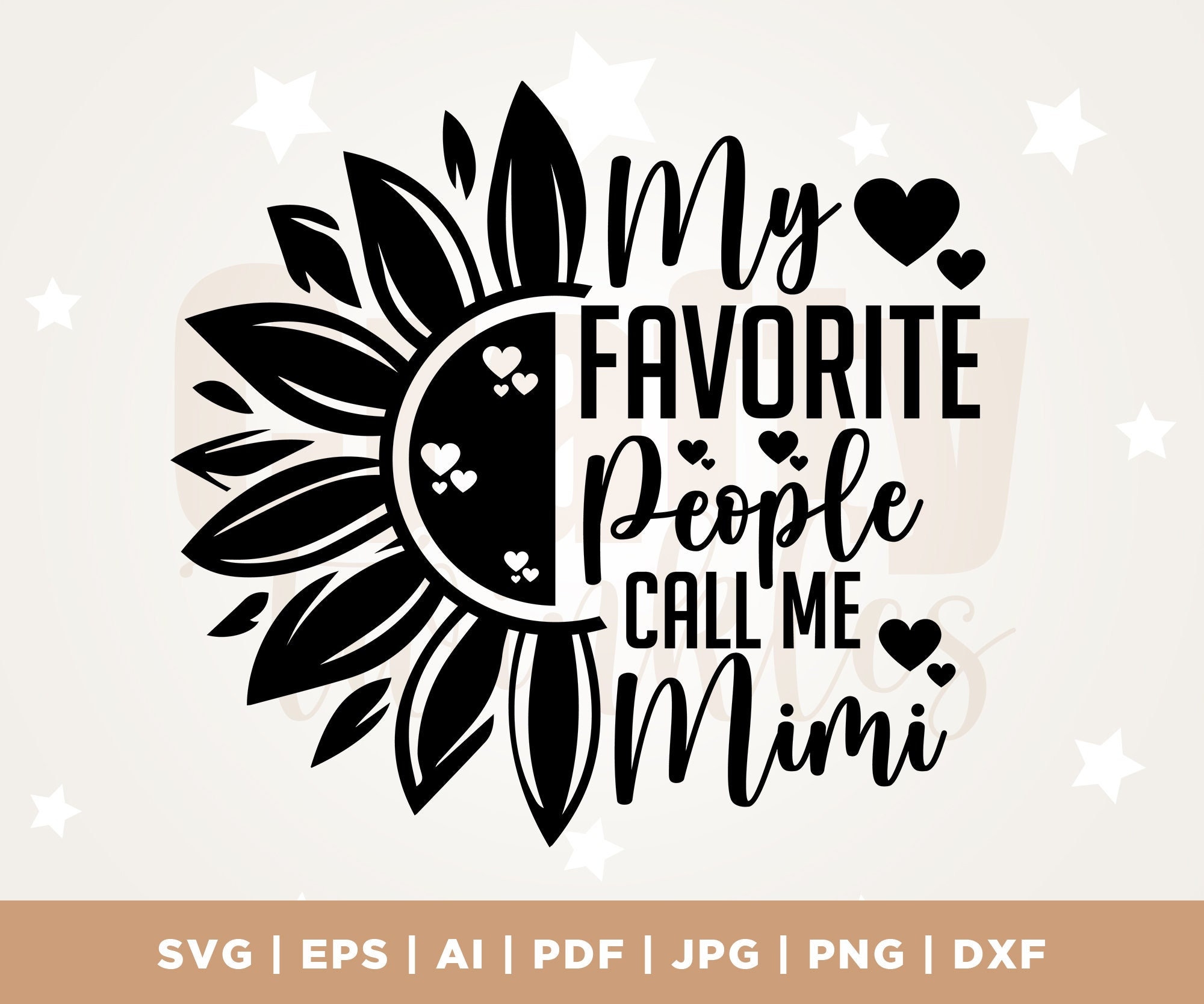 My favorite people call me Mimi svg, Mimi shirt svg, Grandma Sublimation file, Mimi svg, Instant Download, Cricut, Silhouette, Cricut, SVG