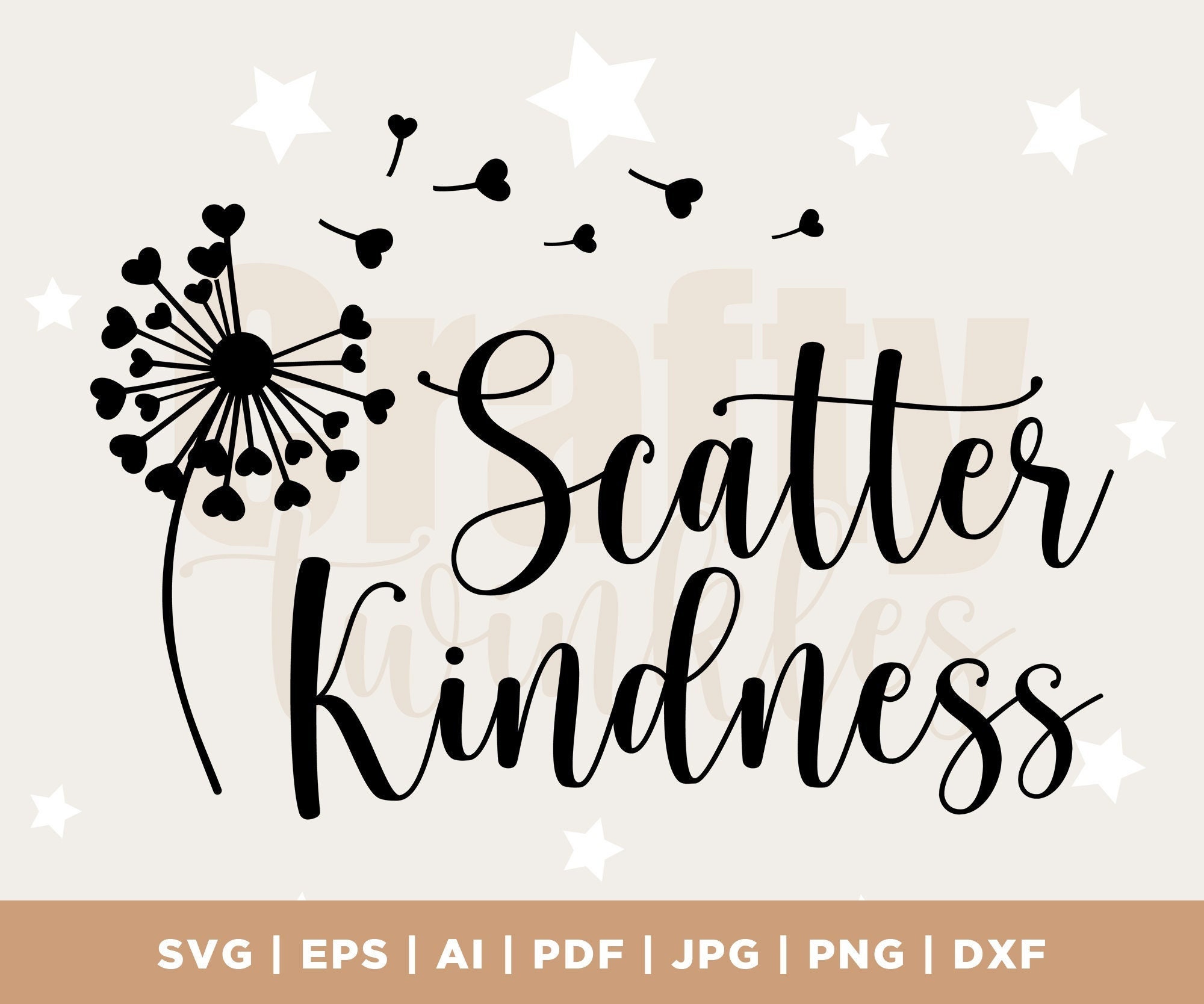 Scatter Kindness Dandelion Svg Dandelion Svg Heart Dandelion Etsy
