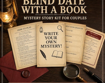 Cita a ciegas con un libro: kit de historia misteriosa para parejas (PDF imprimible)