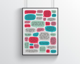 Ferris Bueller's Day Off Movie Quotes Poster