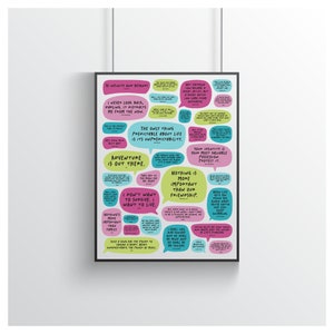 Animation Studio Favorite Character Quotes Poster