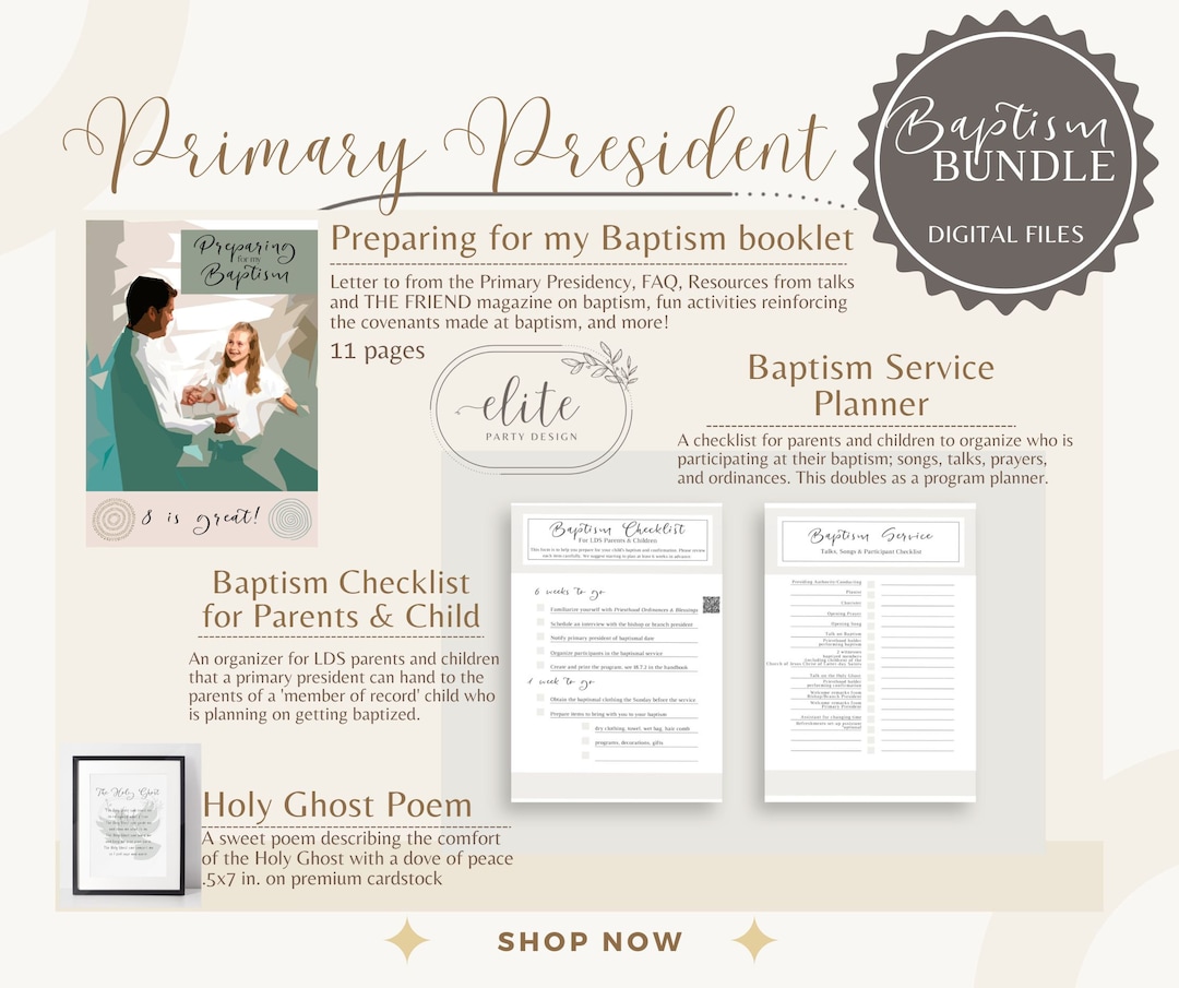 LDS Baptism Check List, Digital Download, LDS Baptism, Baptism