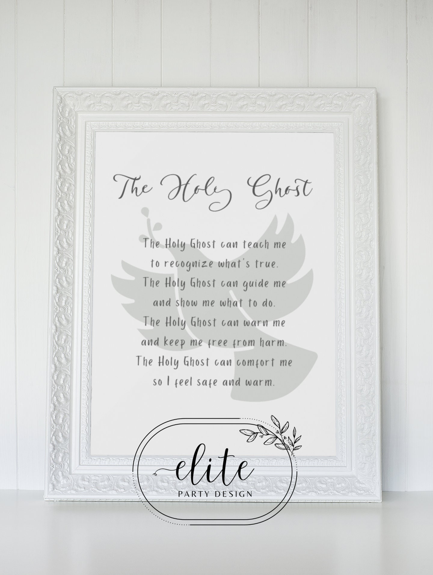 LDS Print, Holy Ghost Poem, Lds Child Baptism Gift, Baptism Gift, Etsy