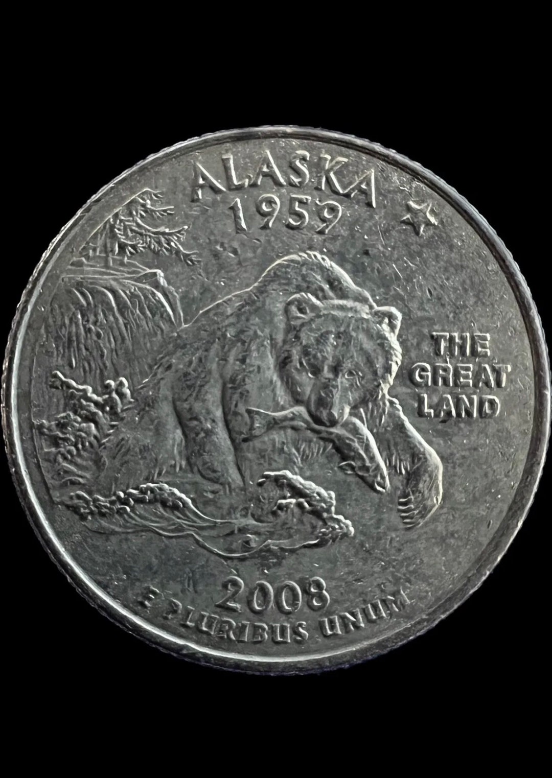 2008 D Alaska Quarter No CLV Initials Error Coin/reverse With Etsy