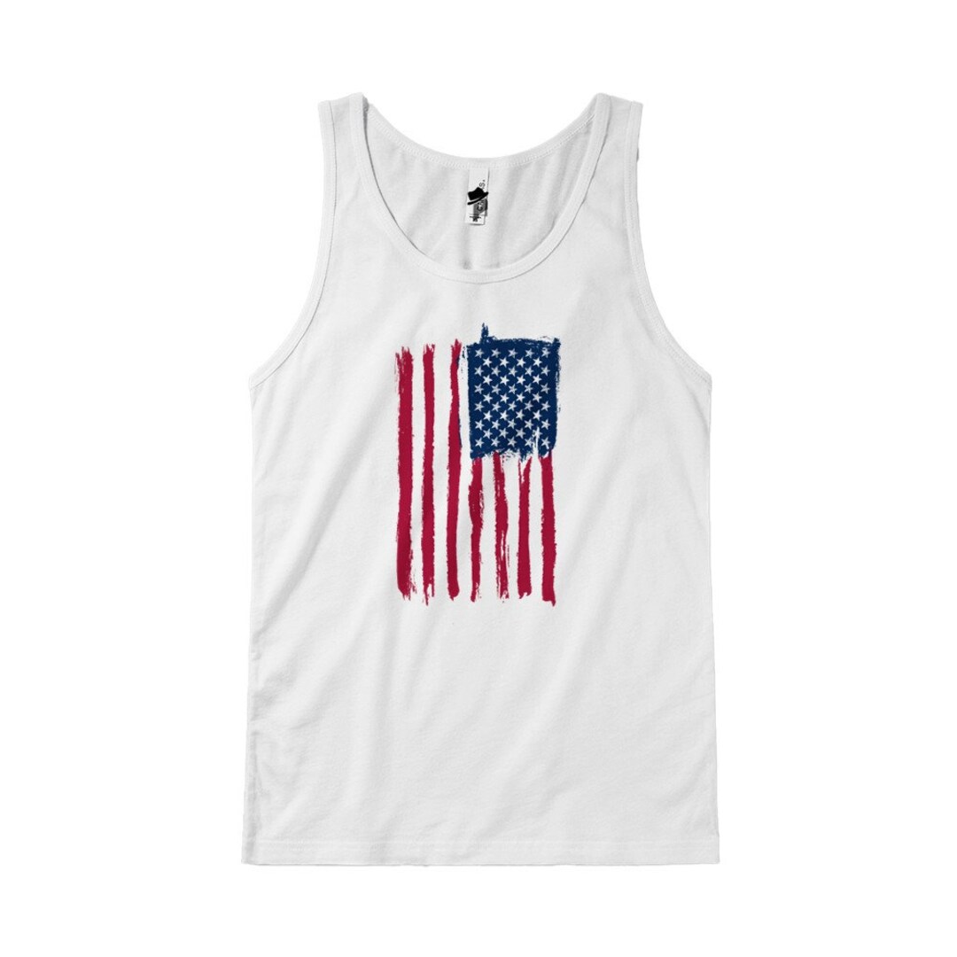 Tank Top USA With Flag color Edition Art Painting - Etsy