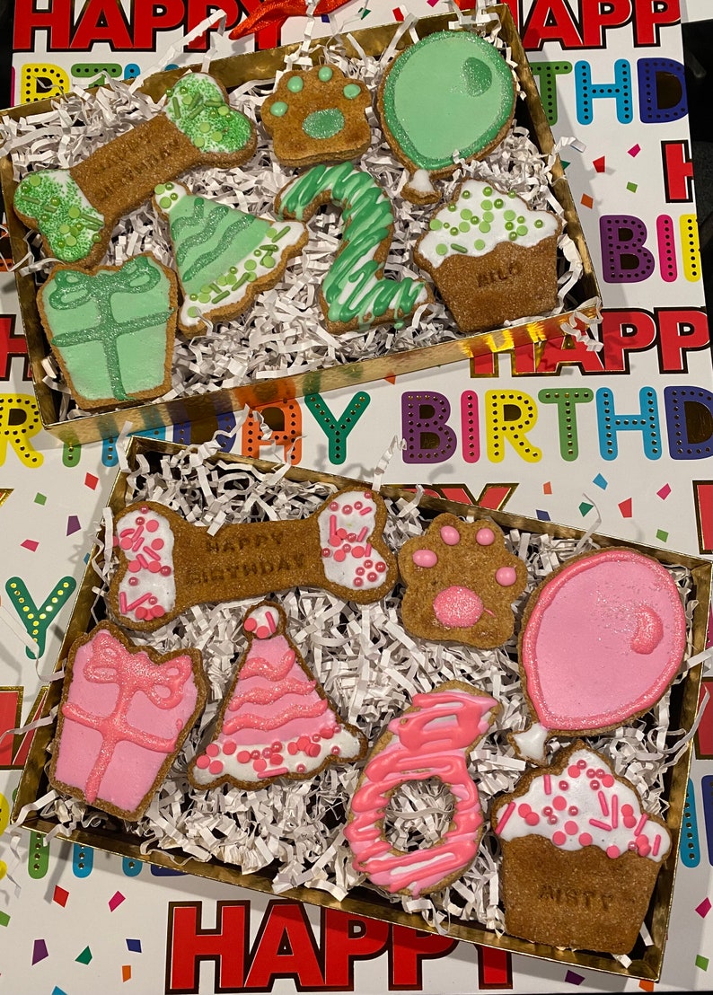 Happy Birthday Dog Treat Box Etsy