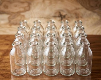Minivaasjes, 20 stuks, miniflesjes, kleine vaasjes, glazen vaasjes