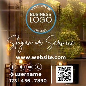 Personalized Business Window Decal - Business Vinyl Decal - Storefront Vinyl Decal - Clinics - Salon - Boutique - Window Door Lettering Sign