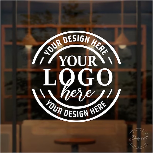 Business Logos Decals - Shop Logos - Die Cut Logos - Custom Single Color Logos - Vinyl Decals - Personalized Logos - Window Decals & Logos