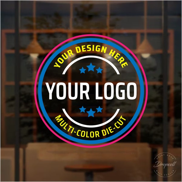 Custom Die Cut Business Logo - Personalized Vinyl Signs - Die Cut Logos - Multi Color Logos - Personalized Logos - Window Decals & Logos