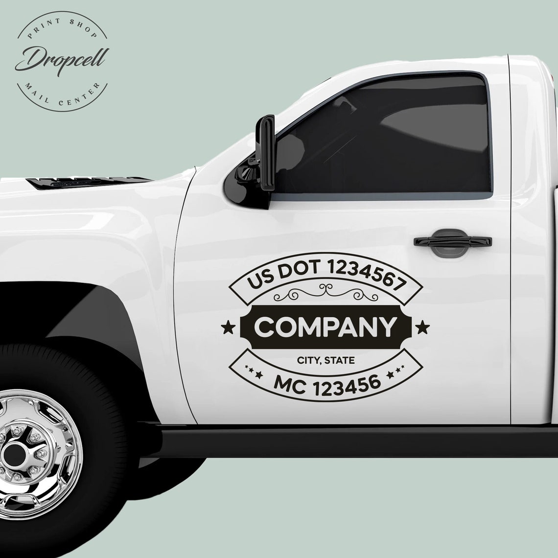 Custom US Dot Decals - Truck Lettering - Van Stickers - MC Numbers ...