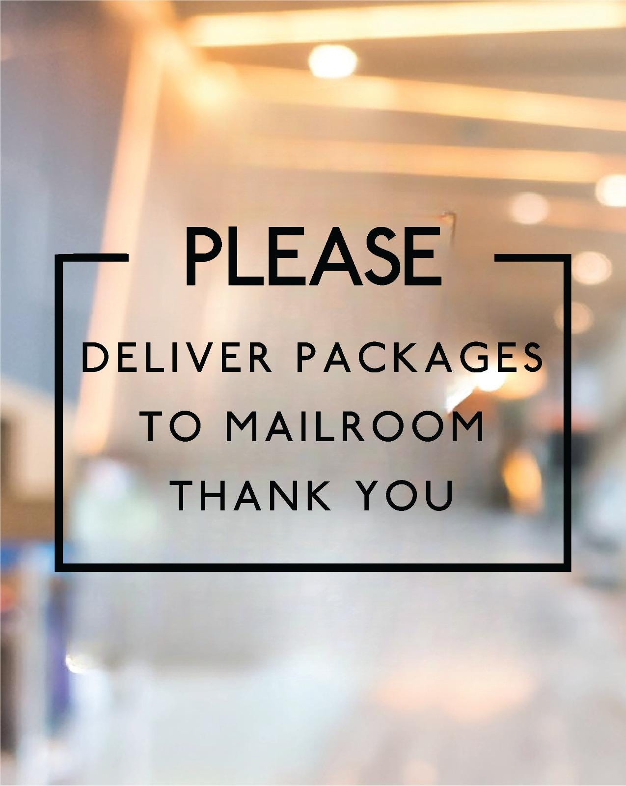 Custom Please Deliver All Packages - Custom Decals - Storefront Decals ...