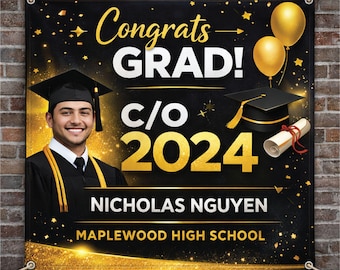 Custom Graduation Banner - Personalized Class of [Year] - Vinyl Banner - Sign Banner