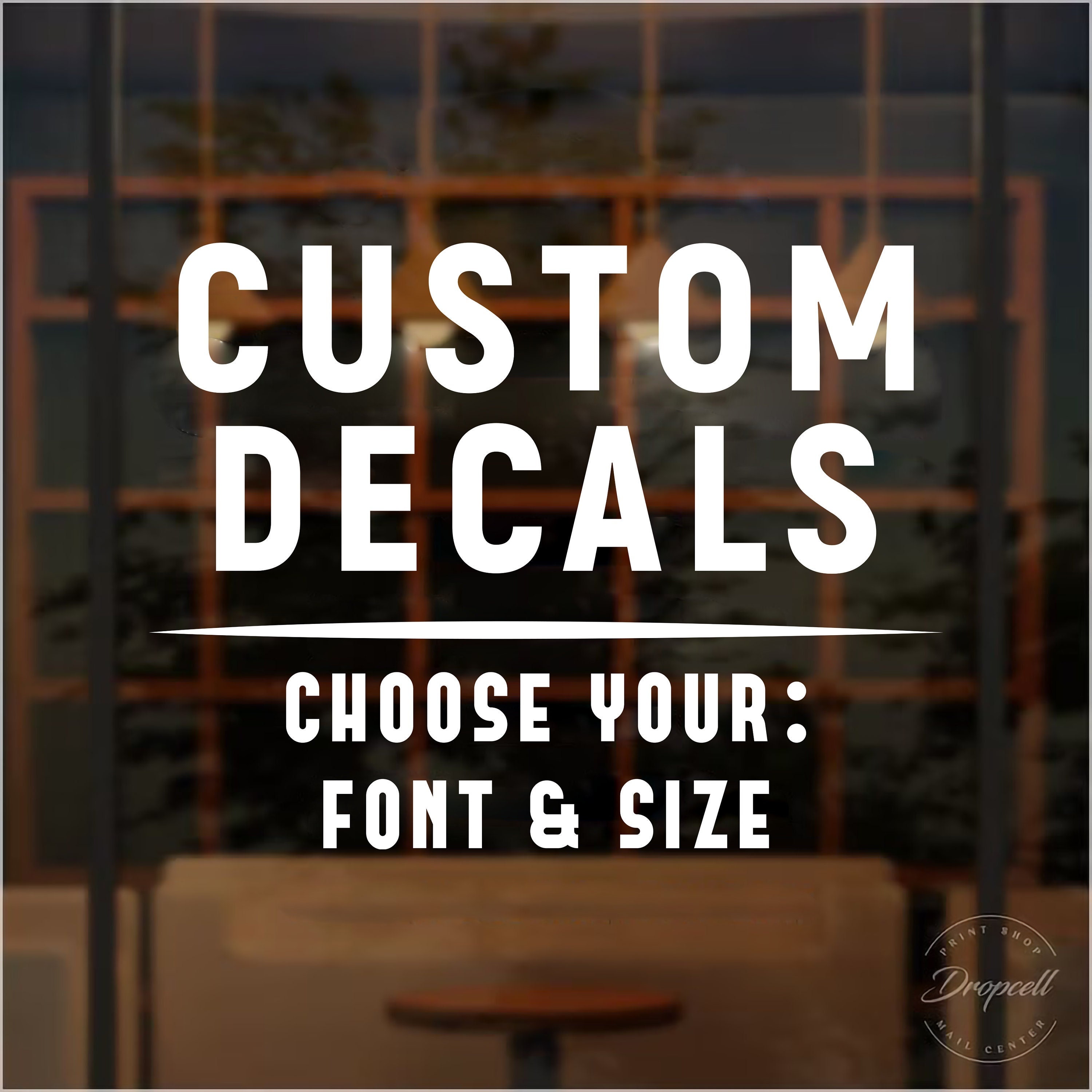 Custom Vinyl Decals - Personalize Your Decals - Windows, Laptops, Mirrors, Glassware, Weddings, Business - DIY Decal Design - Store Decals