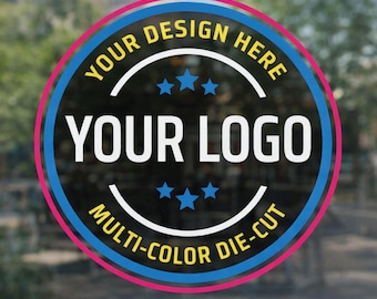 Full Color Custom Logo - Window Decals - Personalized Logo Signs - Custom Window Decal - Business Door Decal - Logo Signs - Window Decals