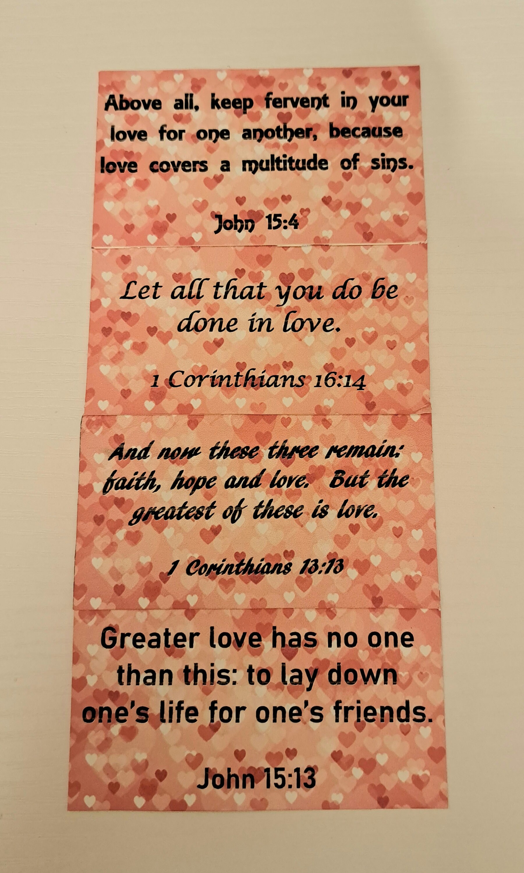 Pocketsized Scriptures 8 Downloadable Bible Verse Cards on Love Etsy
