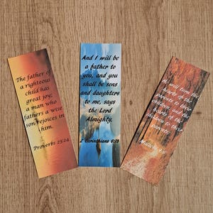 Christian Bookmarks for Men, Religious Gift for Him, Bookmarks Christian, Bible Verse Bookmarks, Dad Bookmark, Christian Stocking Stuffers