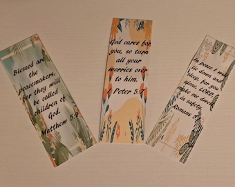 Peace Bookmarks, Bookmarks for Women, Christian Encouragement Gifts, Bible Bookmarks, Religious Gifts, Religious Stationery, Christian Verse