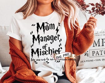 Mom of Mischief SVG PNG, Geburtstag des Zauberers (Digitaler Download)