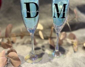 Champagne glasses || Holo Personalized