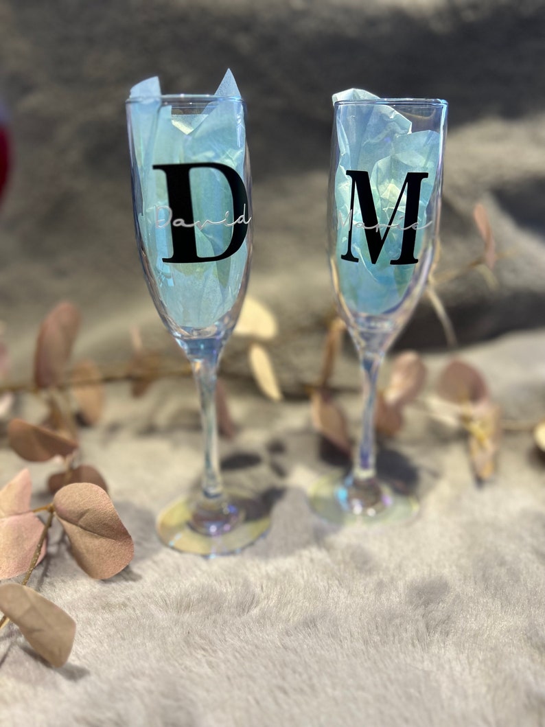 Champagne glasses Holo Personalized image 1