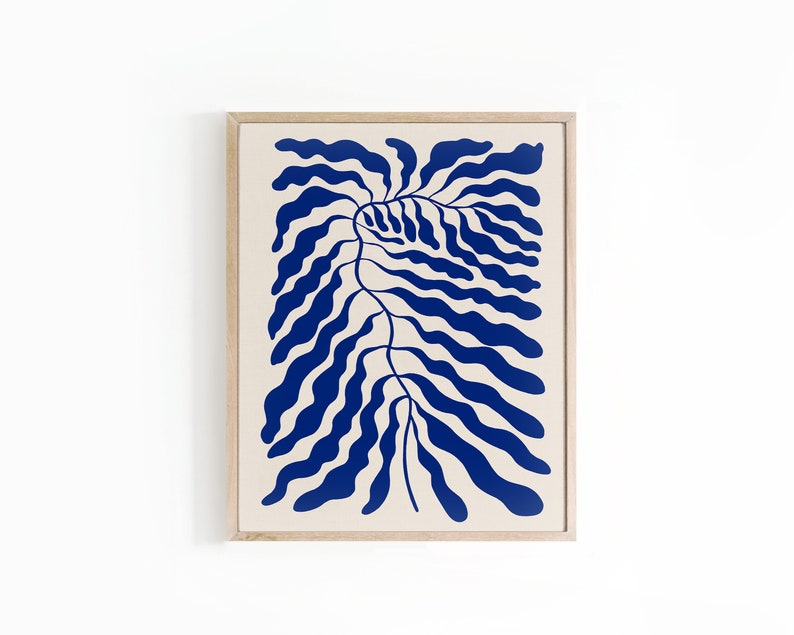 Seaweed Graphic Art Print, Printable Wall Décor, Graphic Design, Minimal, Modern, Bold, Plants, Leaves