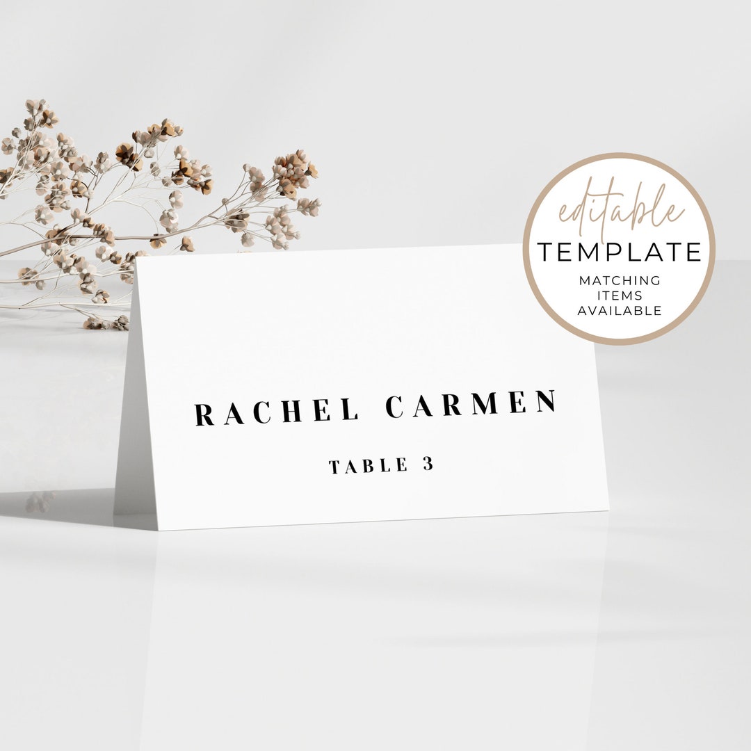 Image 14 for Wedding Place Card Template Free Word