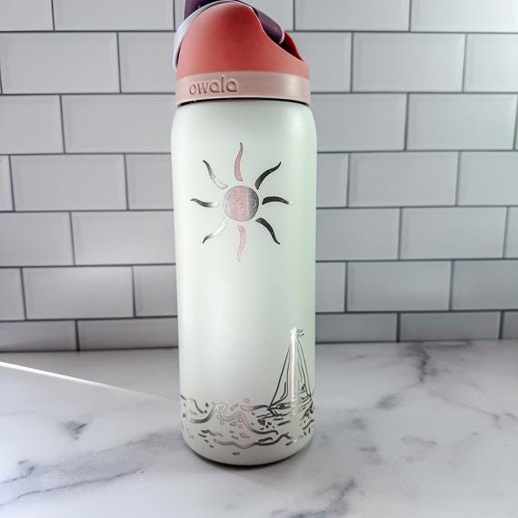 Coastal Owala - Beach Owala - Vacation Owala -Summer Owala - Custom Tumbler - Sailing Owala - Sailing Tumbler