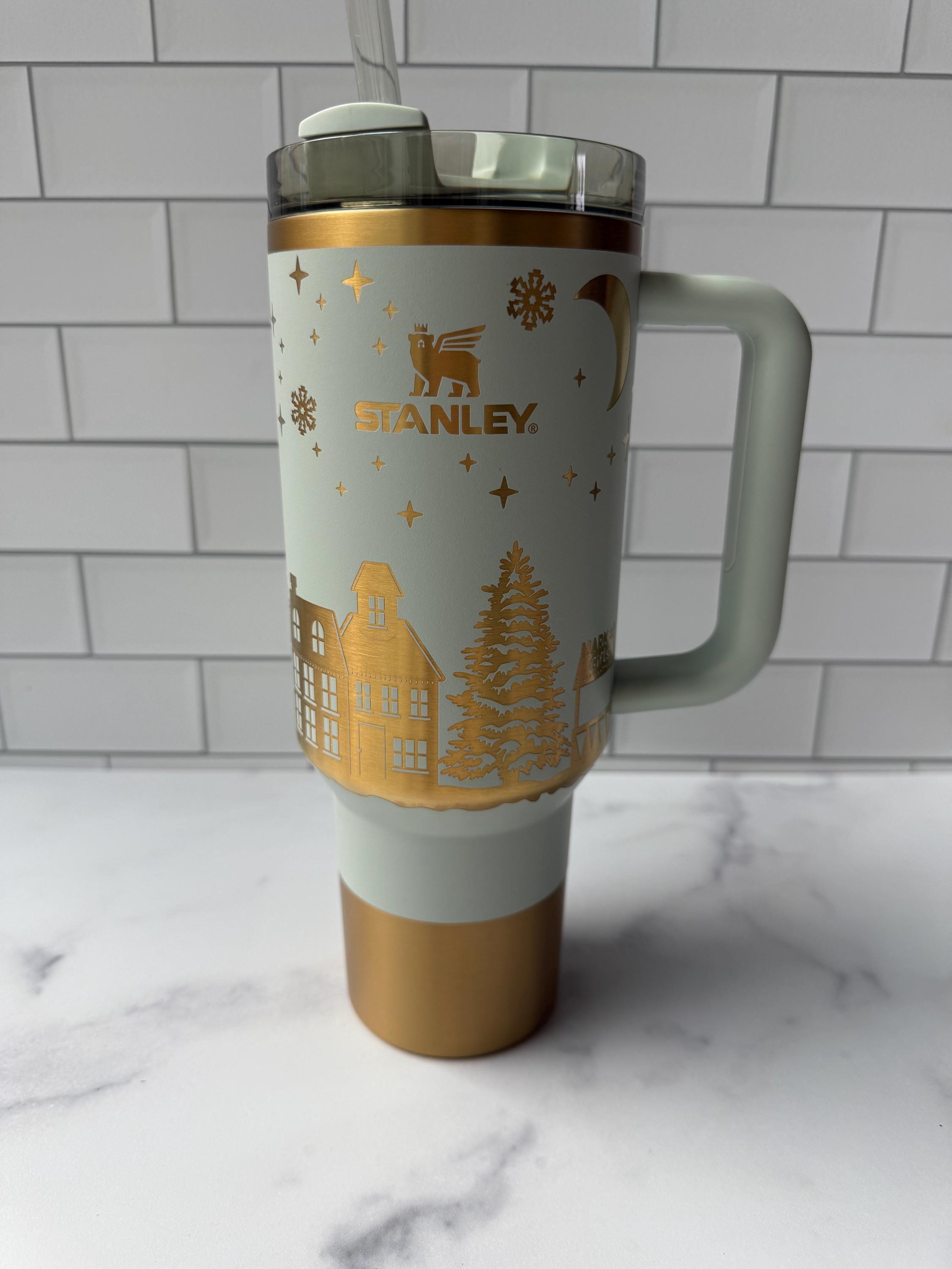 Christmas Village Stanley Tumbler: Engraved Travel Cup, 40oz