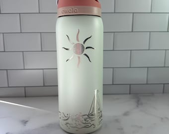 Coastal Owala - Beach Owala - Vacation Owala -Summer Owala - Custom Tumbler - Sailing Owala - Sailing Tumbler