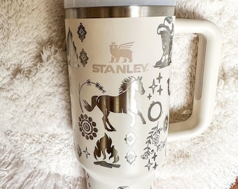 Country Western Stanley 40oz Quencher - Horse Stanley Cup - Gifts for Her - Cowgirl Stanley - Cowboy Stanley