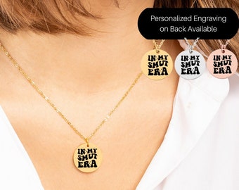 In my smut era necklace for her, funny reading necklace, smut reader gift for her, spicy book gift