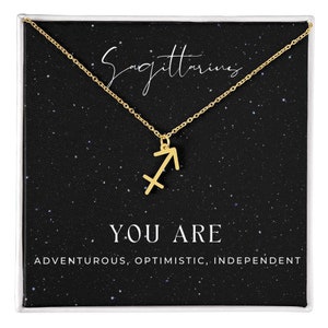 Handmade Astrology necklace for Sagittarius sign, Sagittarius zodiac sign necklace for her, constellation necklace, dainty astrology pendant
