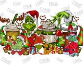 Grinch Coffee Drink Png,Christmas Sublimation Designs,Christmas png,Coffee Sublimation Png,Christmas Drink Design,Christmas Grinch Png